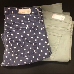 Adriano Goldschmied The Stevie Ankle Slim Straight Jeans 27R (2 pair)